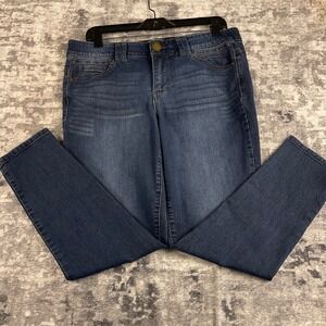 Democracy Ab Solution Jeans Womens 34x28 Medium Blue Stretch Denim Slim Leg